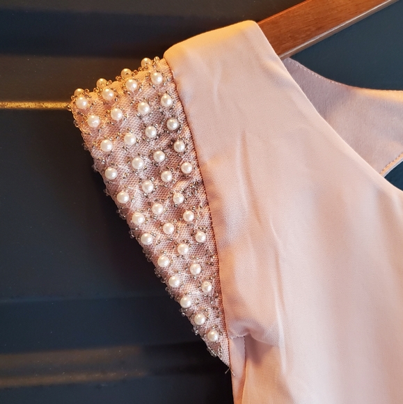 NWOT🔥Elegant Soft Pink Pearl Office/Party Dress - Picture 6 of 7